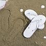 2 Pairs Just Married Flip Flops for Bride and Groom