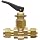 Parker VQ Series Brass Toggle Valve, Inline, Toggle Handle, PTFE Stem, CPI Compression Fitting
