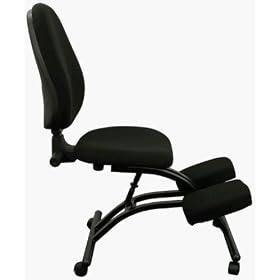 Ergonomic Kneeling Posture Office Chair w Back & Wheels