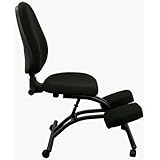 Ergonomic Kneeling Posture Office Chair w Back & Wheels