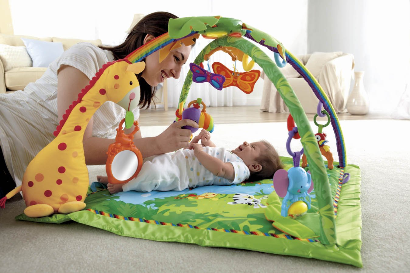 FISHER PRICE RAINFOREST JUMPEROO BABY SWING PLAYMAT ETC eBay