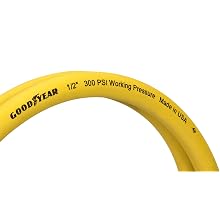 GOODYEAR by MIT 46565 1/2-Inch by 50-Foot - 300 PSI Rubber Air Hose - Goodyear