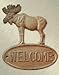 Cast Iron Sign Welcome Moose - Set of 2