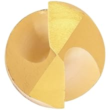 Chicago Latrobe 190C-TN Cobalt Steel Reduced-Shank Drill Bit, TiN Coated, Round Shank, 118 Degree Split Point
