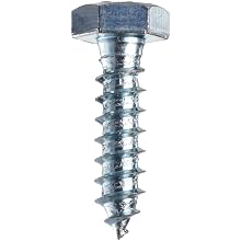 Zinc Plated Steel Lag Bolt, Hex Head
