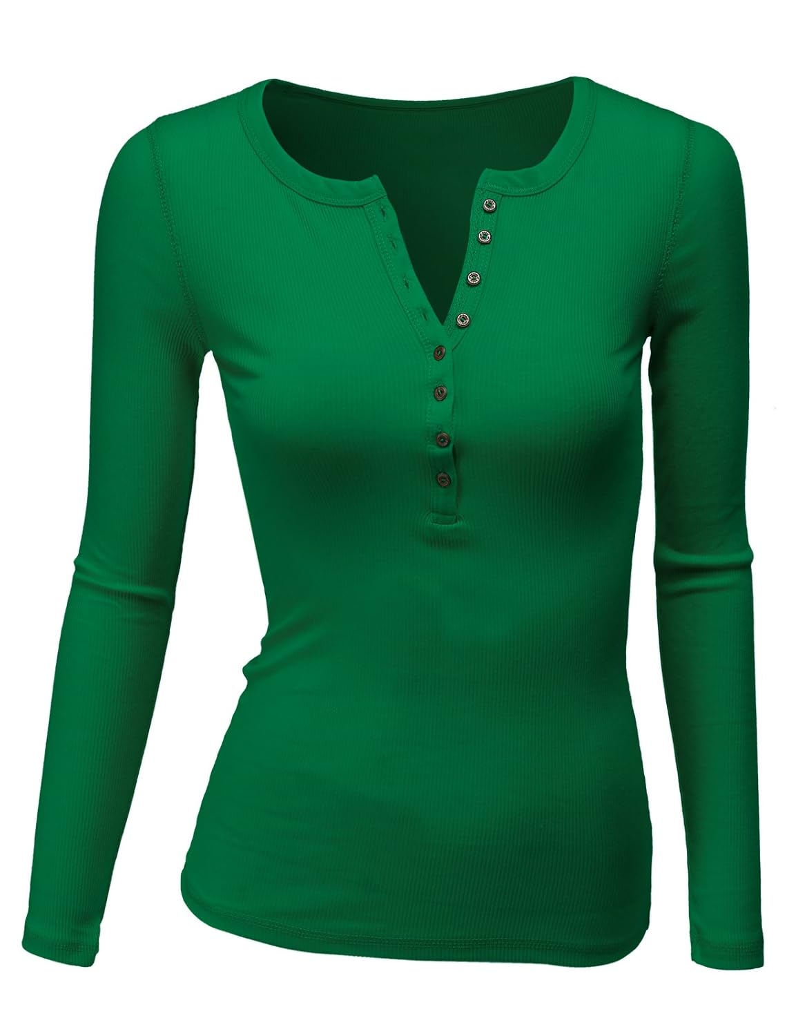 Doublju Women's Crew Henley