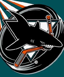 San Jose Sharks Royal Plusch Raschel Throw Blanket - NHL Hockey Fan Shop Sports Team Merchandise