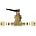 Ham-Let H1200 Series  Brass Toggle Valve, Inline, 1/4" Let-Lok Fitting