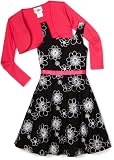 Rare Editions Girls 7-16 Embroidered Dress with Shrug