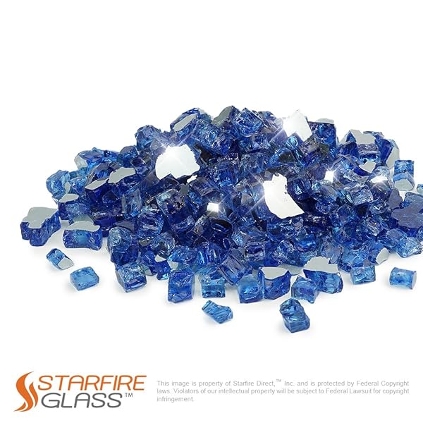 Starfire Glass 10 Pound Fire Glass With Fireplace Glass And Fire