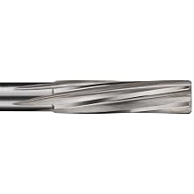 Alvord Polk 127-2 High-Speed Steel Chucking Reamer, Left Hand Spiral Flute, Round Shank, Uncoated (Bright)