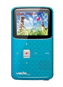 VADO VF0624 3G Camcorder with 2x Optical Zoom and 2-inch LCD Screen - CYAN
