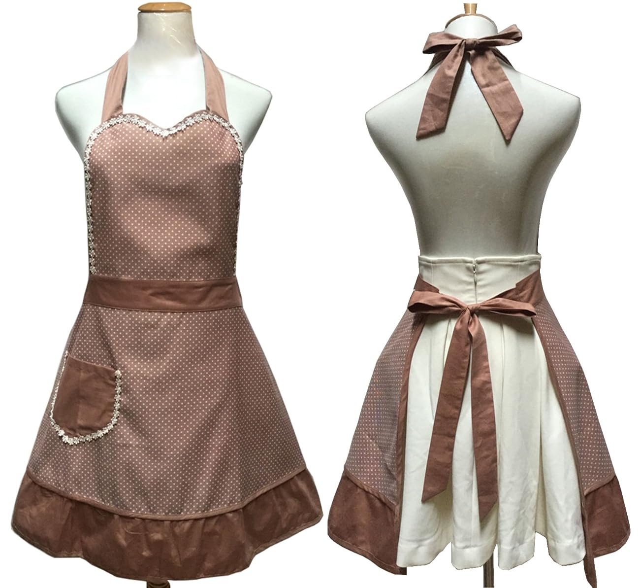 Lovely Sweetheart Retro Kitchen Aprons Woman Girl Cotton Cooking Salon