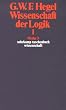 Werke in 20 B�nden mit Registerband: 5: Wissenschaft der Logik I. Erster Teil. Die objektive Logik. Erstes Buch: BD 5 (suhrkamp taschenbuch wissenschaft)