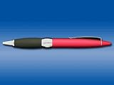University of Michigan - Brass Ball Point Pen - Laser Engraved (red/silver)