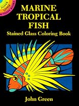 Marine Tropical Fish Stained Glass Coloring Book (Dover Little Activity Books)