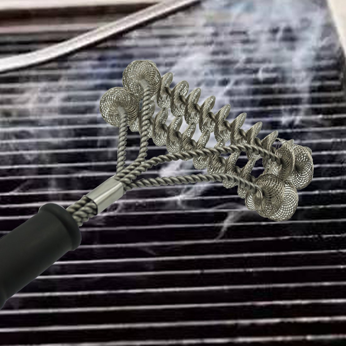 Grill Brush Bristle Free BBQ Grill Cleaning Brush And Scraper Safe 18