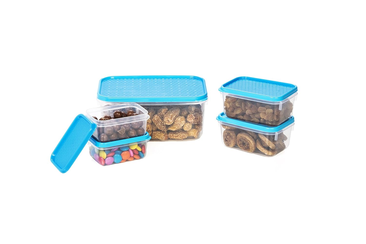 All Time Plastics Polka Container Set, 5-Pieces