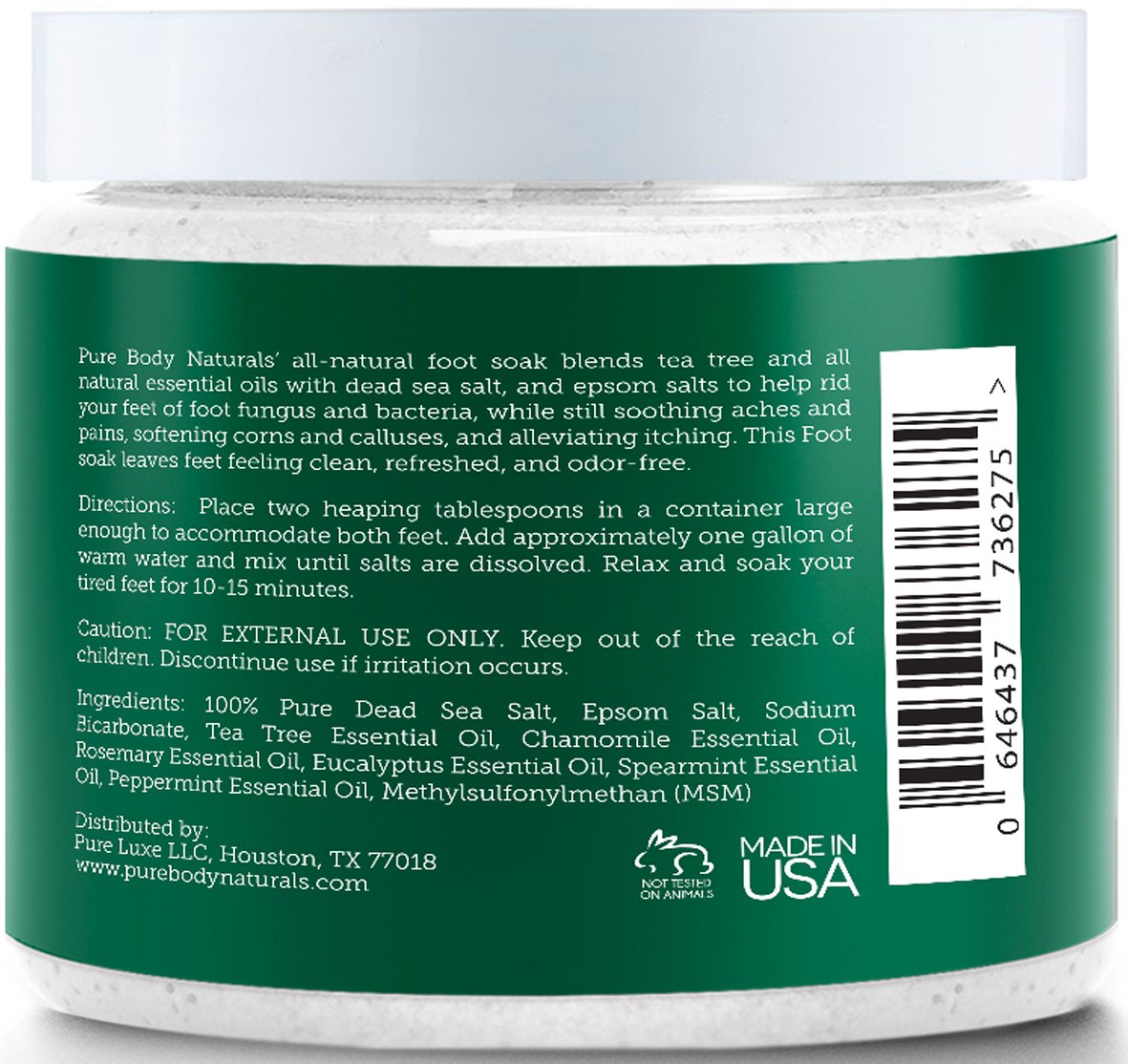 Купить Foot Soak with Tea Tree Oil 20 oz Tea Tree Essential Oil Foot