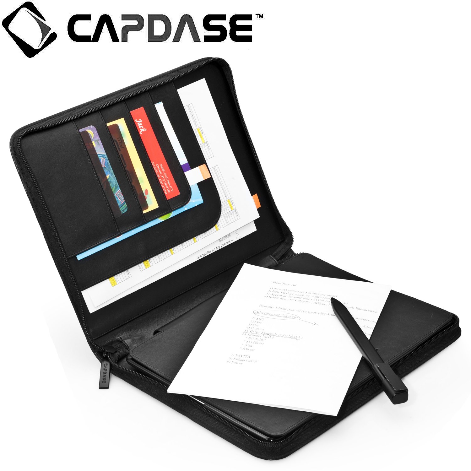 Thanh lý bao da ipad, hàng cao cấp, hiệu CASDASE, có chỗ kẹp giấy tờ + bút viết + nam