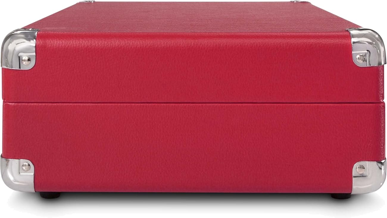 Crosley CR8005A-RE Cruiser Portable 3-Speed Turntable, Red 3