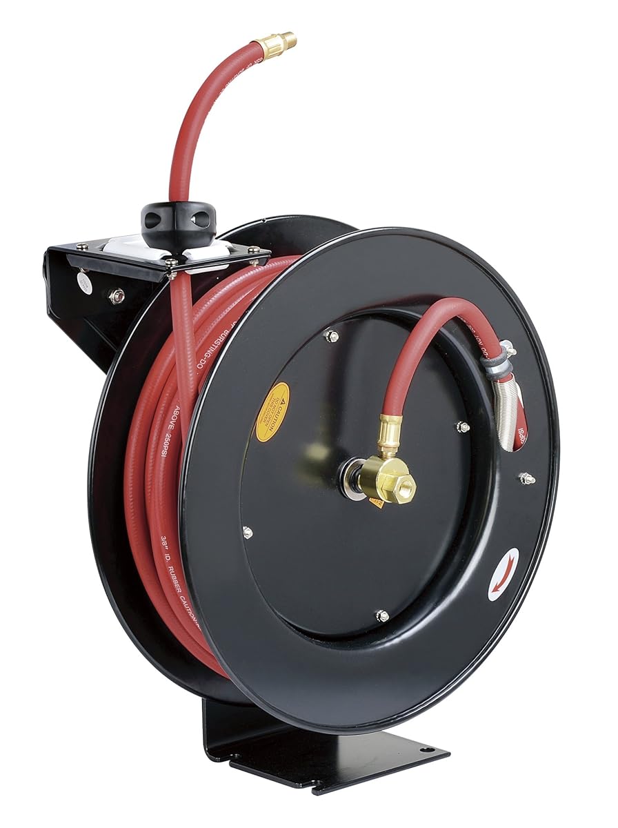 ReelWorks L815153HA Steel Retractable Air Compressor/Water Hose Reel