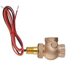 Gems Sensors FS-400 Adjustable Series Bronze Flow Switch, Elbow, Shuttle Type, NPT Female