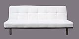Schlafsofa Lounge Ledertex LOFT Lilly / weiß style= Schlafsofa Lounge Ledertex LOFT Lilly / weiß