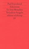 Erkenntnis f�r freie Menschen - Paul Feyerabend
