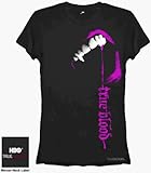 True Blood HBO American Television Drama Series ONE FANG Juniors Black Tee T-Shirt, Juniors XL