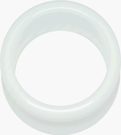 Flesh Tunnel - White Heat Acrylic Double Flared 