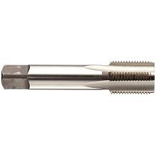 Dormer E547 High-Speed Steel Pipe Tap Set, BSPP, Uncoated (Bright) Finish, Round Shank with Square End, 2-Piece (1 Plug and 1 Bottoming Chamfer)