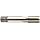 Dormer E547 High-Speed Steel Pipe Tap Set, BSPP, Uncoated (Bright) Finish, Round Shank with Square End, 2-Piece (1 Plug and 1 Bottoming Chamfer)
