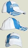 Casquette Grèce, blanche-bleue, flag