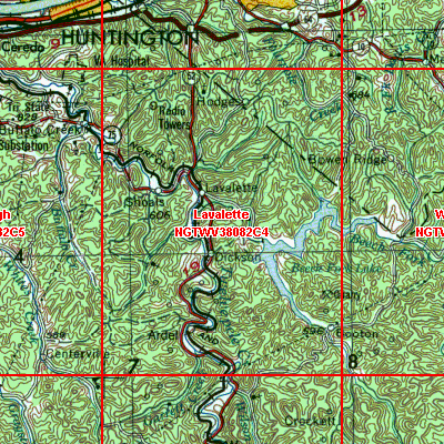 USGS Topographic Quadrangle Map - Lavalette, West Virginia