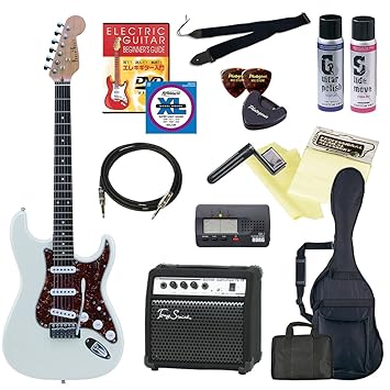 【クリックで詳細表示】PhotoGenic エレキギター 初心者入門年始セット ストラトキャスタータイプ ST-200/BK/T3P ブラック/べっ甲柄ピックガード： 楽器