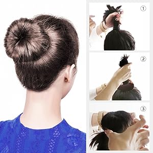 Donut Hair Bun Maker 7 Pieces Teenitor Ring Style Bun Maker Set