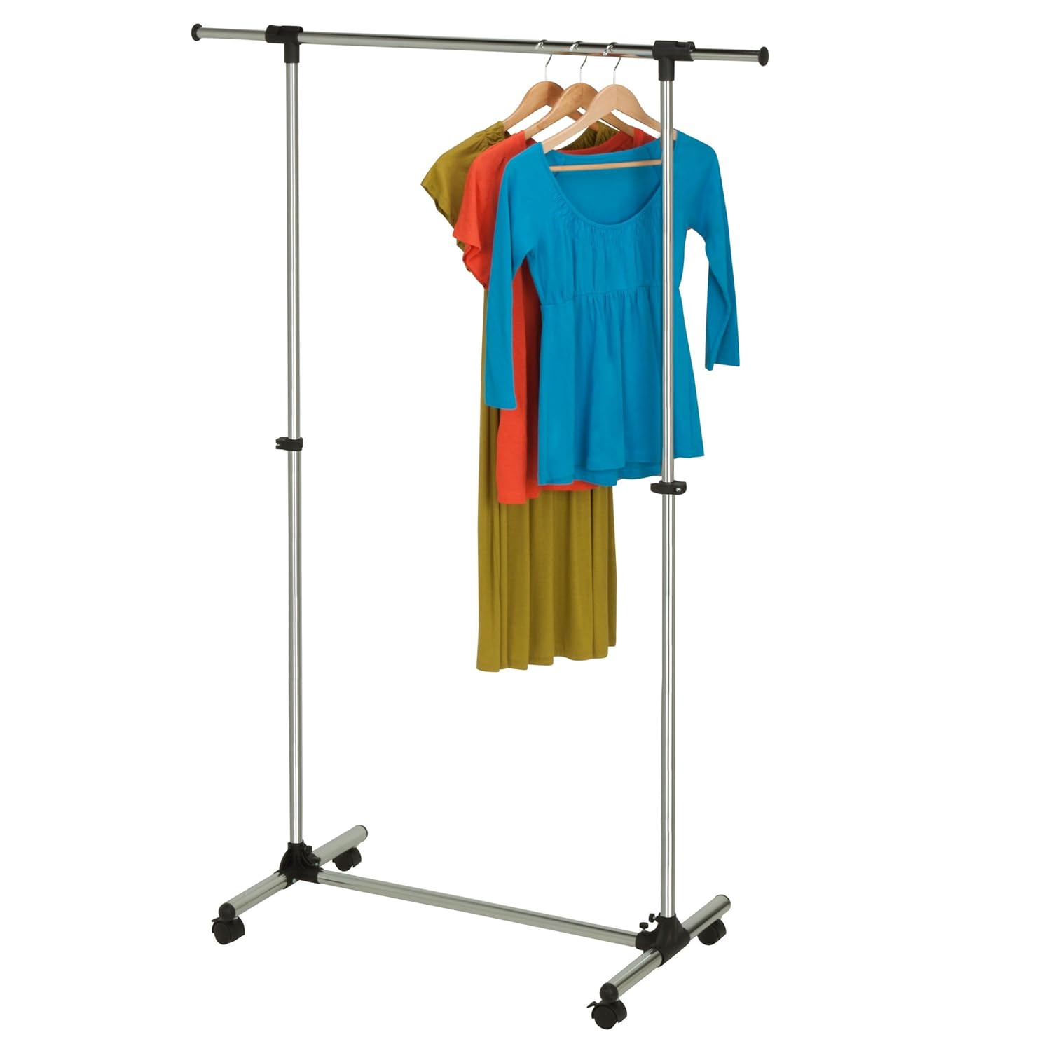 HoneyCanDo GAR03538 Adjustable Modern Garment Rack with Locking Wheels Amazon Lightning