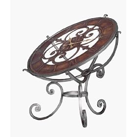 Hen-Feathers Armillary Pedestal Clock - Pewter by Hen-Feathers