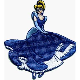 Cinderella - in Blue Dress - Embroidered Iron On or Sew On Patch (Disney)