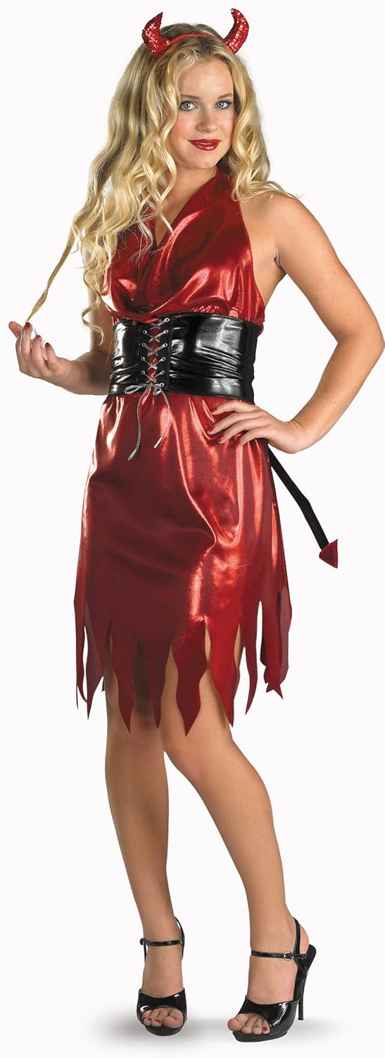 NEW HALLOWEEN LADIES' TEENAGE GIRL SASSY DEVIL FANCY DRESS COSTUME SIZE