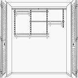 ClosetMaid 2886 ShelfTrack 5-to-6-Foot Closet Organizer with SuperSlide Shelving, White