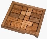 kids and infants educational toys item: Square Root Games 0009 Dirty Dozen Puzzle in Natural Finish Solid Hardwood