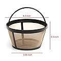 GOLDTONE Reusable 8-12 Cup Basket Coffee Filter 