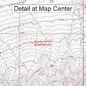 Buy USGS Topographic Quadrangle Map - Brooks Spring, Nevada (Folded Waterproof)