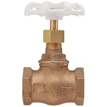 Milwaukee Valve UP502 Series Bronze Globe Valve, Potable Water Service, Inline, Threaded Bonnet, NPT Female