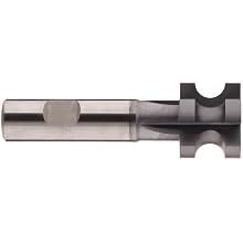 Niagara Cutter CCS150 Concave Radius Shank Type Cutter, High Speed Steel, TiCN Coated, Weldon Shank, 1" Cutter Diameter, 6 Flutes, 3/16" Radius, 0.625" Width