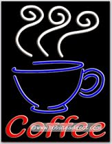 Coffee (vertical) Neon Sign (31"H x 24"L x 3"D)