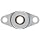 Spyraflo HF2-500-B Self-Aligning, SAE-840 Oil Impregnated Bronze Bearing With Aluminum 2-Bolt Hole, 1/2" Inner-Diameter Housing-Flange