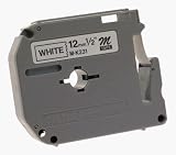 Brother M231 1/2-Inch Black on White Tape for P-Touch Labeler
